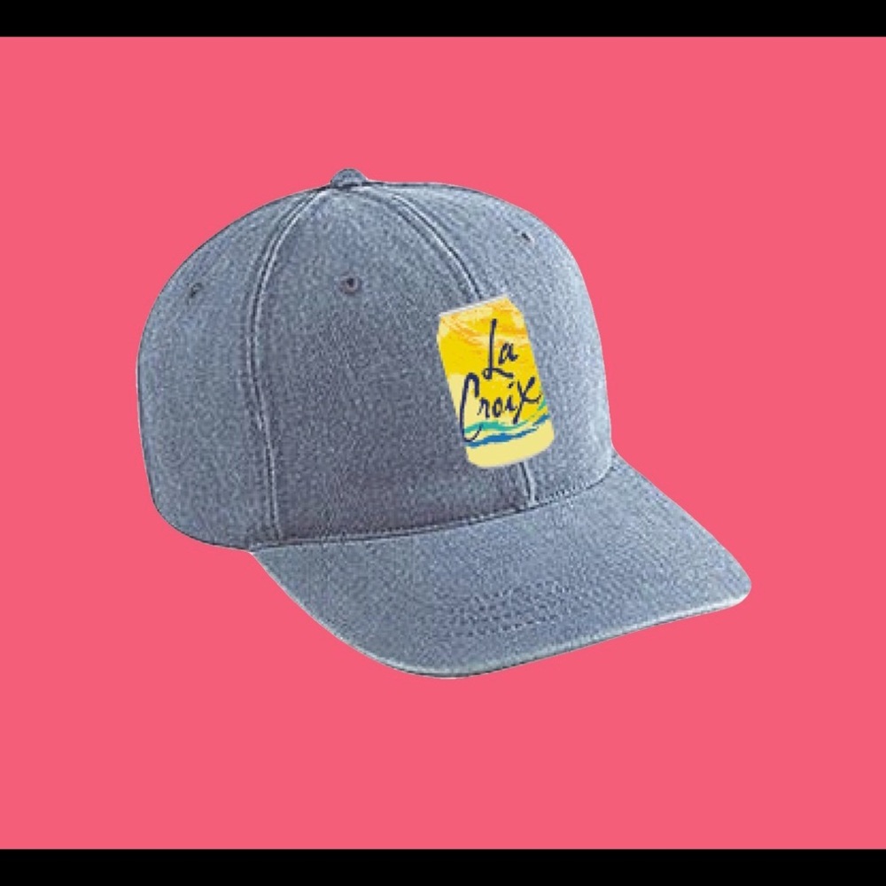 LaCroix Lemon Denim Hat Received at Coachella Revolve Party New